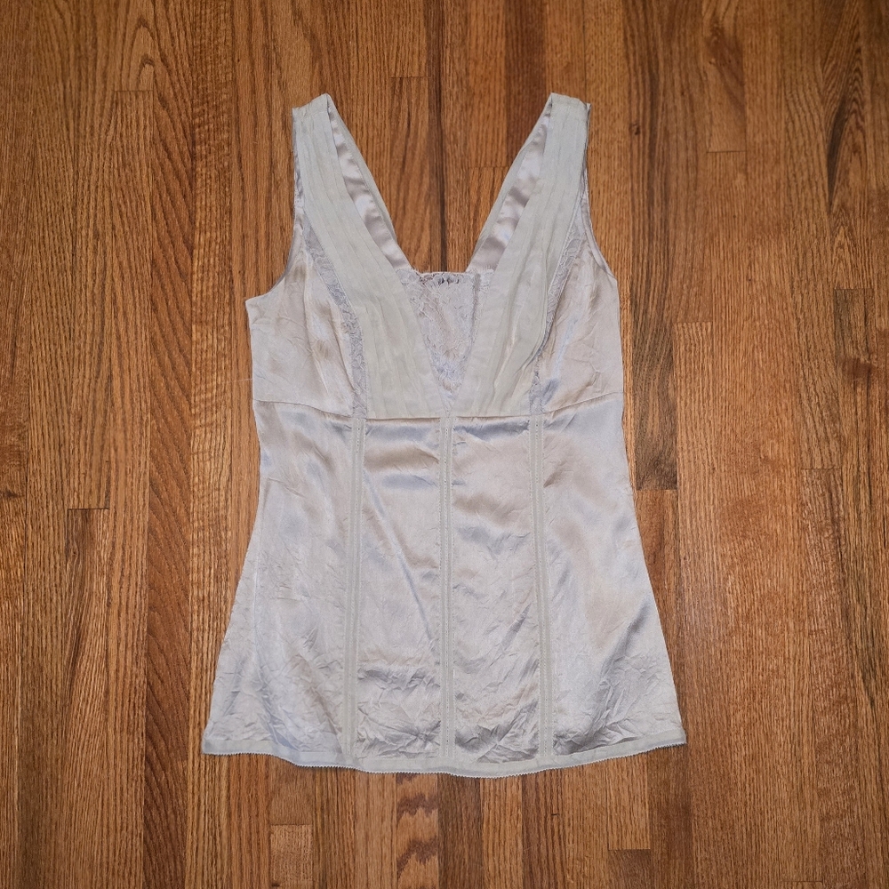 WHBM Silk Stretch  Camisole Y2k with soft lace